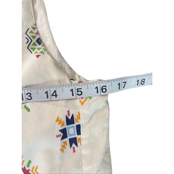 Midnight Sky Embroidered Linen Blend Vest & Pants Set – Size L - Picture 3 of 6